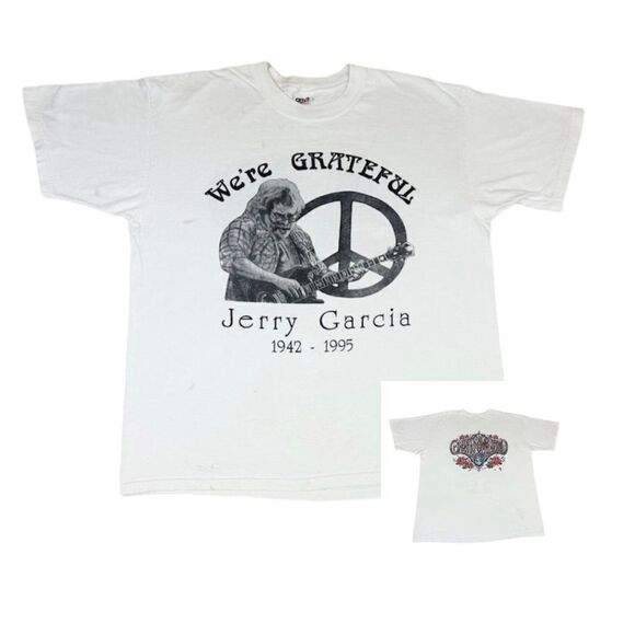 Vintage 90s Jerry Garcia Grateful Dead Shirt XL Memorial Deadhead Music Festival
